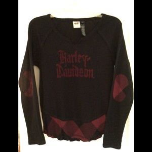 Harley-Davidson women’s black and red sweater in size XL